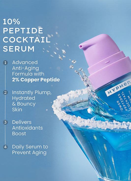 Hyphen 10% Peptide with 2% Copper Peptide Face Serum - back-of-pack ingredients panel
