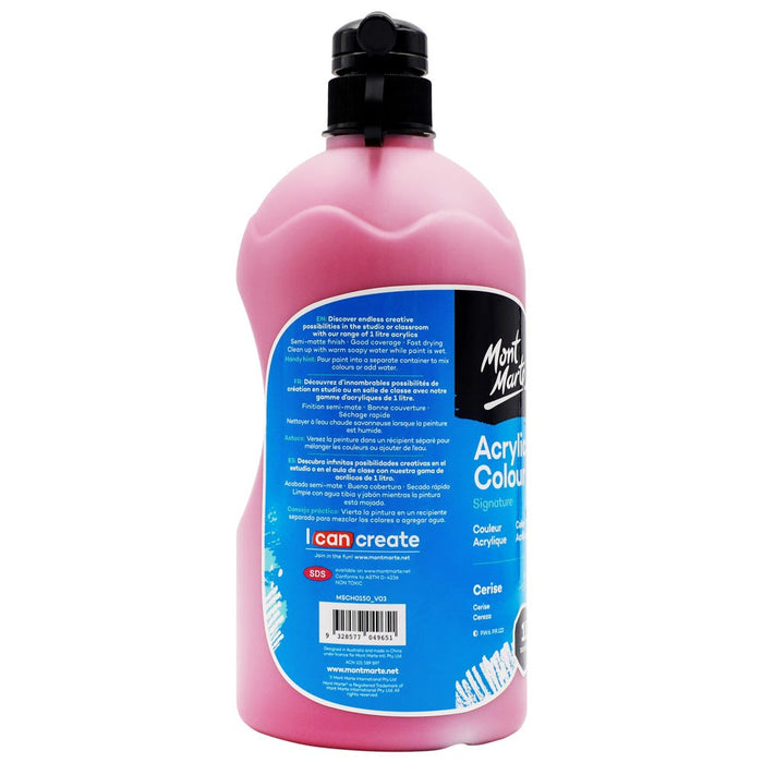 Acrylic Colour Signature 1L (33.8 US fl.oz) Bottle - Cerise