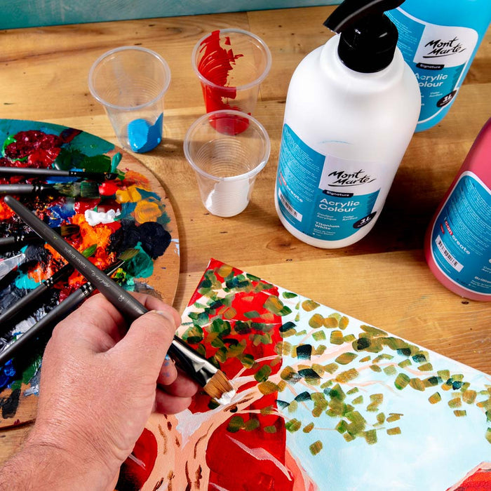 Acrylic Colour Signature 1L (33.8 US fl.oz) Bottle - Titanium White