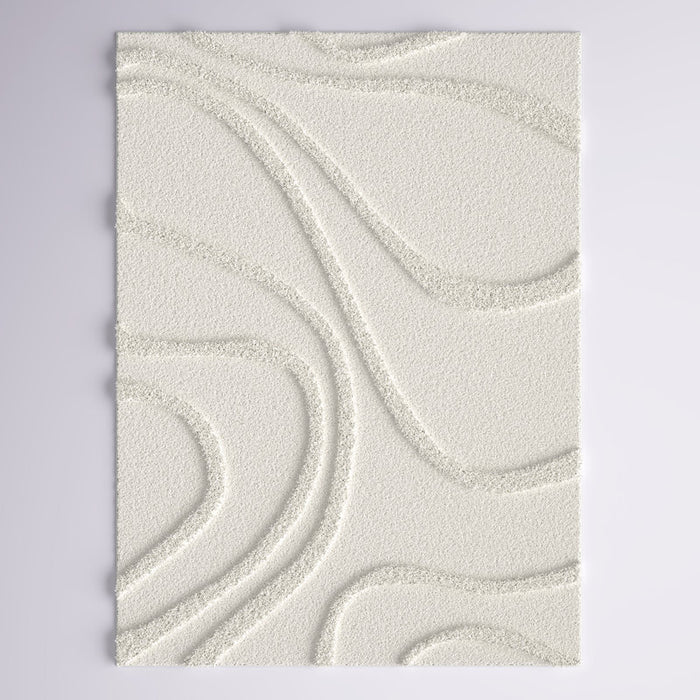 Ailey Machine-Woven Rug Beige / White