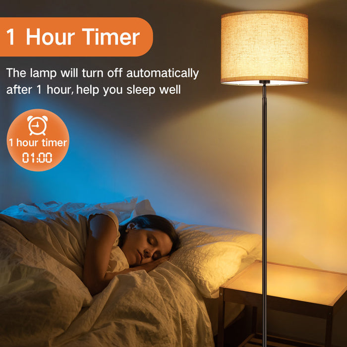 Alexxes 63'' Traditional Floor Lamp with Remote Control