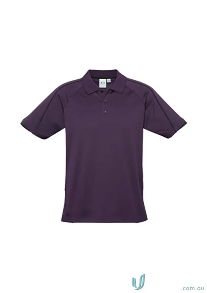 Purple short-sleeved Blade Polo shirt from Biz Collection Blade collection blade polo
