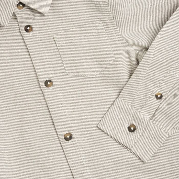 Boys Beige Striped Long Sleeve Shirt