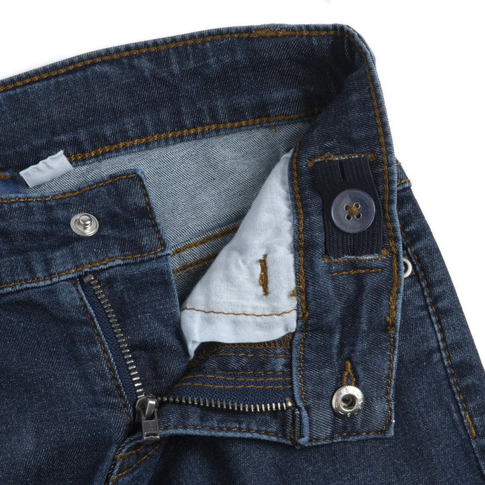 Boys Dark Blue Solid Denim Jeans