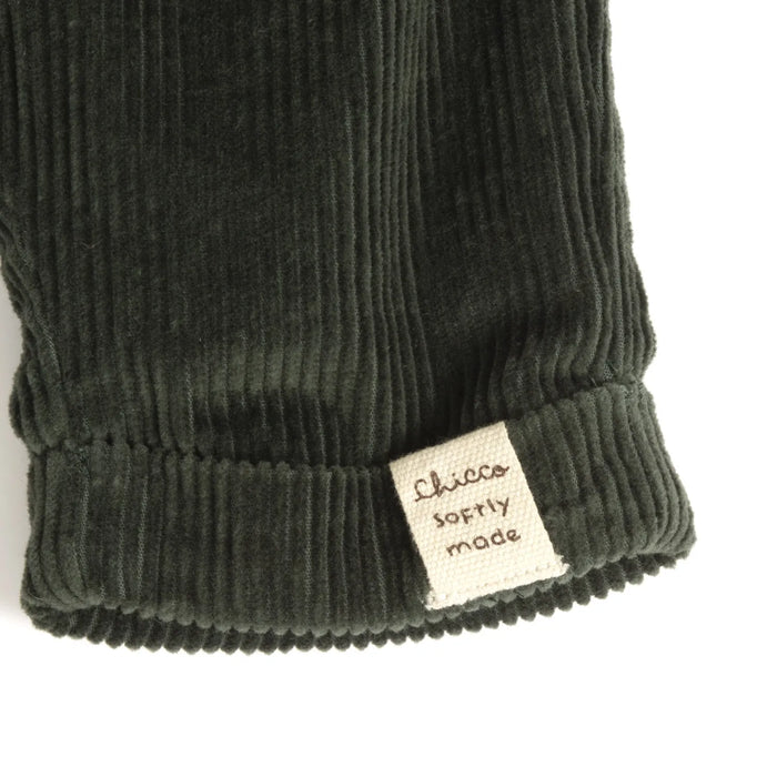 Boys Dark Green Solid Trouser