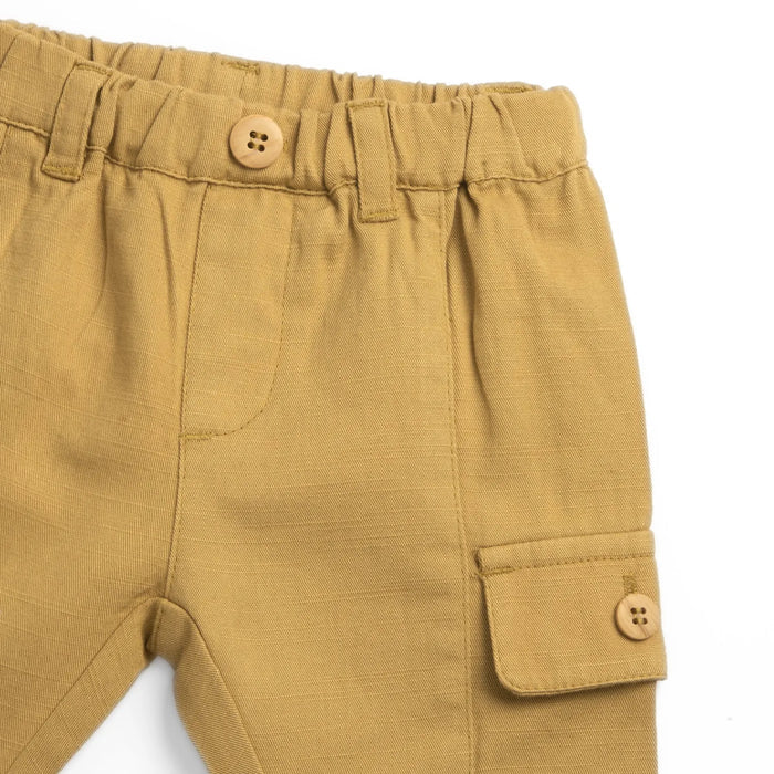Boys Dark Yellow Solid Trouser