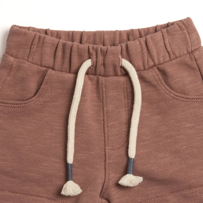 Boys Light Brown Solid Shorts
