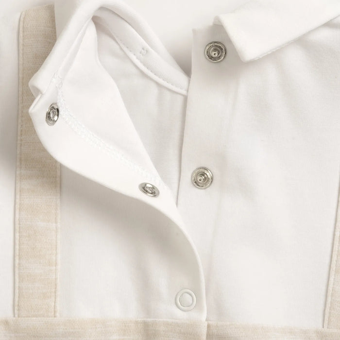 Boys Medium Natural Solid Romper