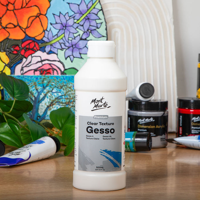 Clear Texture Gesso Premium 500ml (16.9oz)