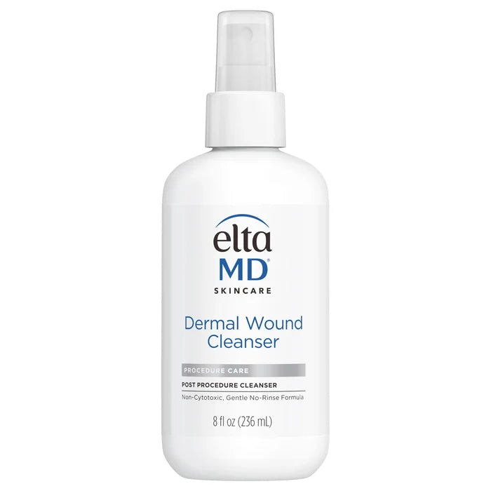 EltaMD Dermal Wound Cleanser spray bottle, 8 fl oz, gentle no-rinse post-procedure cleanser