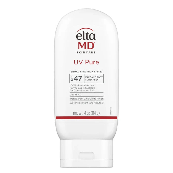 EltaMD UV Pure Broad Spectrum SPF 47 mineral face and body sunscreen tube