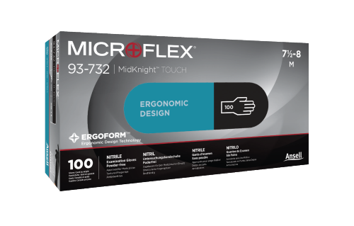 Exam Glove Microflex® MidKnight™ Black Nitrile Gloves
