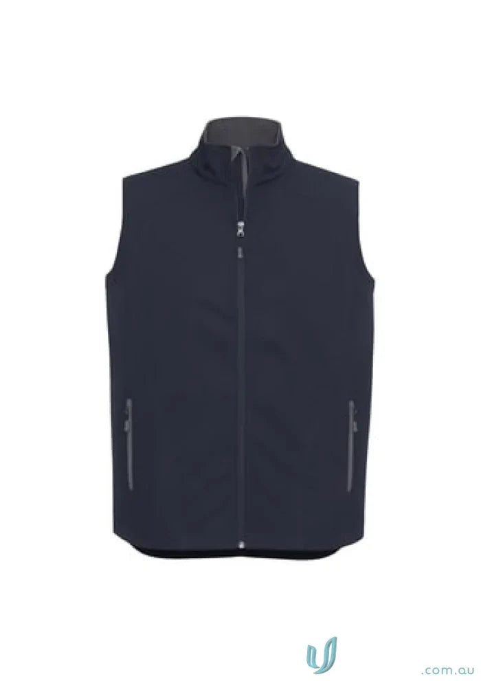 Navy blue Geneva Softshell Vest from J404M Collection Mens Biz Collection Mens