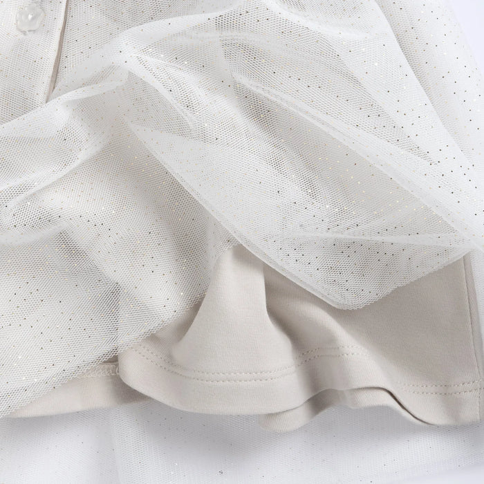 Girls Medium Natural Embellished Dress