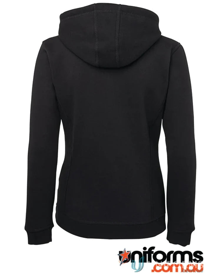 JBs Ladies zip fleecy hoodie with a fully lined hood and black hooded sweatshirt