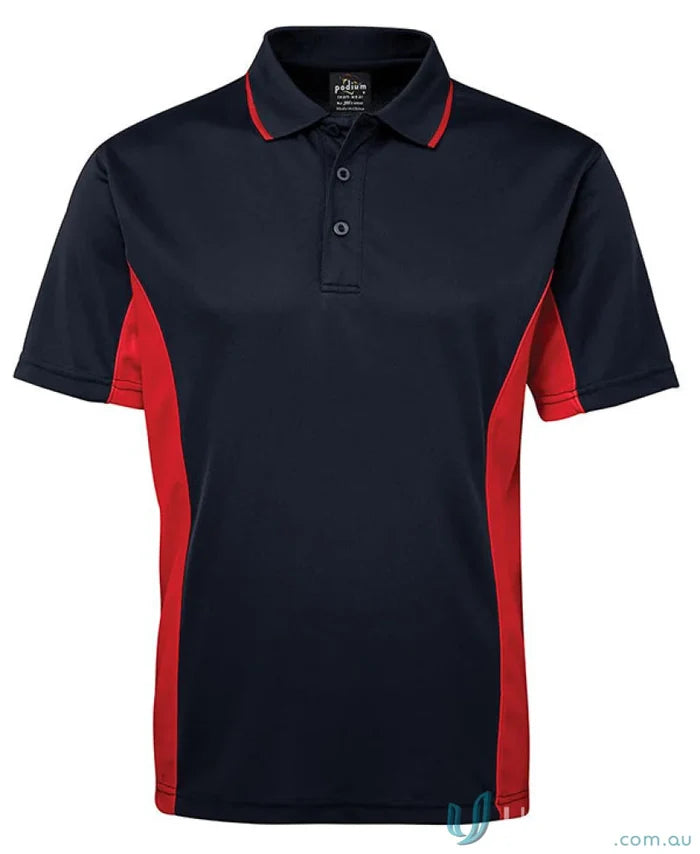 Navy and red JBs Podium Kids Contrast Polo shirt for boys and girls