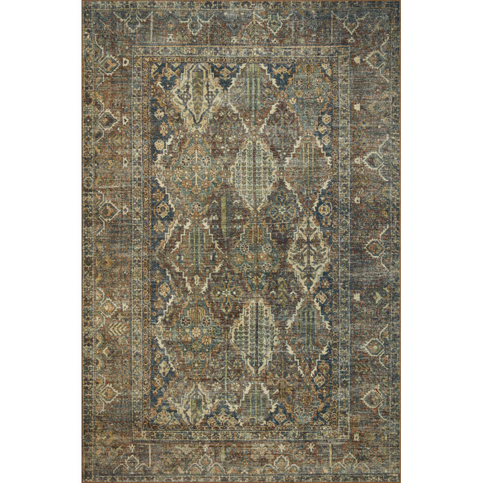 Magnolia Home By Joanna Gaines X Loloi Banks Machine Washable Spice / Blue Area Rug 8'6" x 11'6"