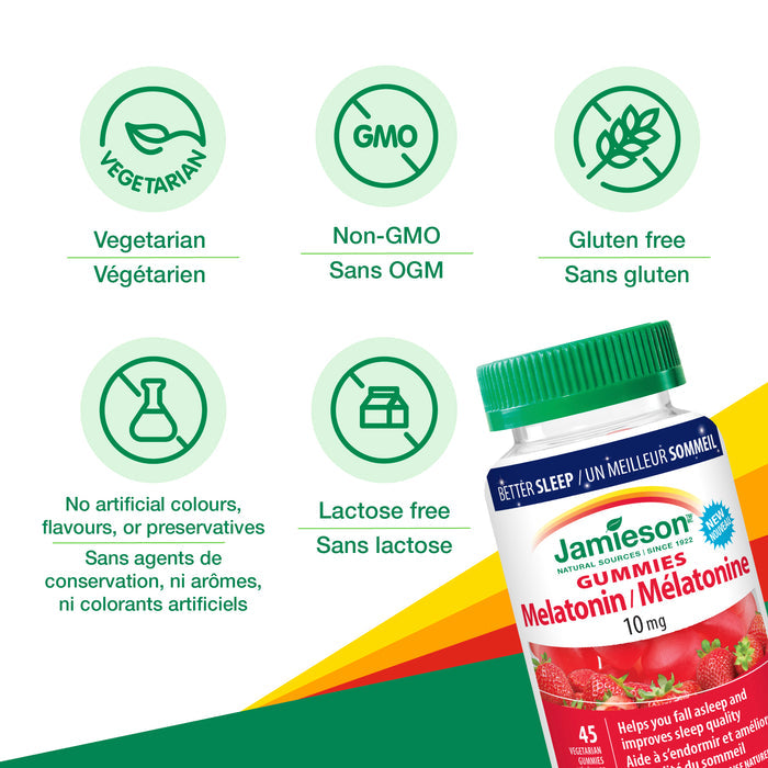 31001163 Jamieson Melatonin Gummies 10 mg, Strawberry, 45 ct 240344_JV_Canada_Amazon_Product Pages_9657_01