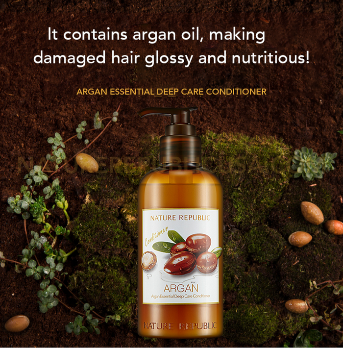 NATURE REPUBLIC Argan Essential Deep Care Conditioner بلسم الاركان للشعر من نيجر رببلك