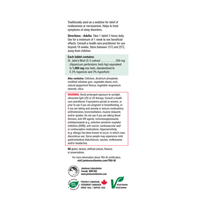 31000231 Jamieson Neurosome St. Johns Wort 200 mg, 60 ct 2049_Neurosome St