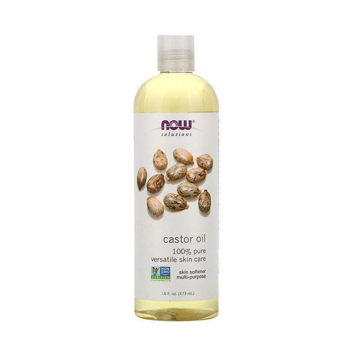 NOW FOODS SOLUTIONS Castor Oil زيت الخروع النقي 100% من ناو