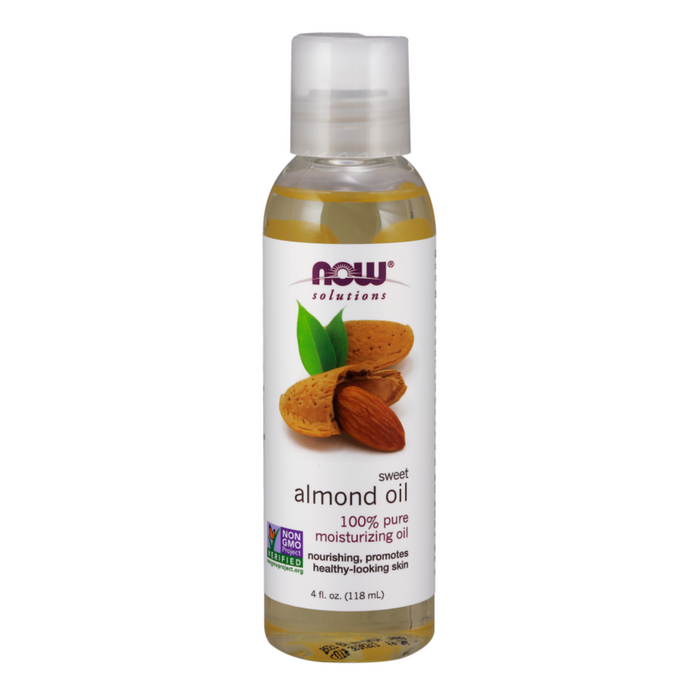 NOW FOODS SOLUTIONS Sweet Almond Oil زيت اللوز الحلو النقي 100% من ناو