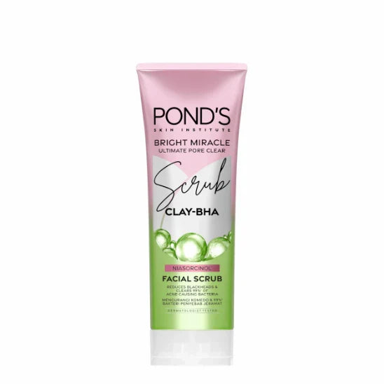 Ponds-Face Scrub Ultimat E Pore Clear Clay-Bha 100g