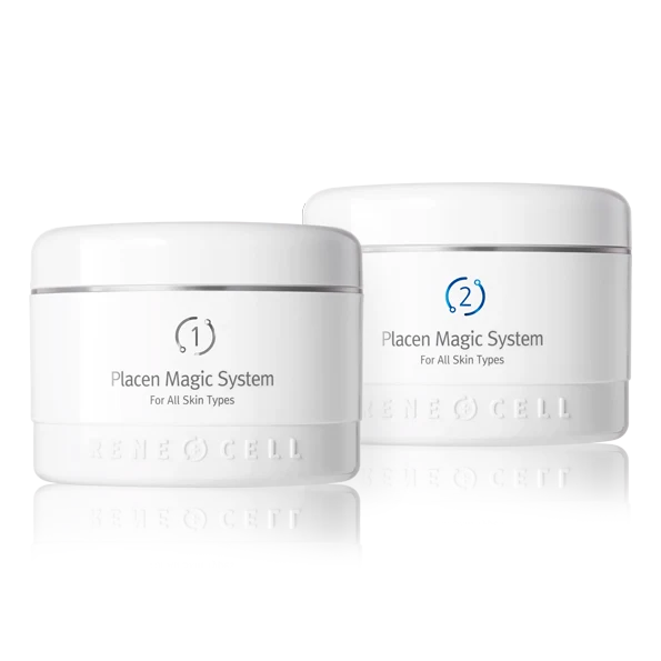 Rene-Cell 1號去角質面膜 200ml Placen Magic System + 2號營養面膜200ml Placen Magic System Rene-Cell Placen Magic System 水潤角質滋養面膜套裝(1號 + 2號)
