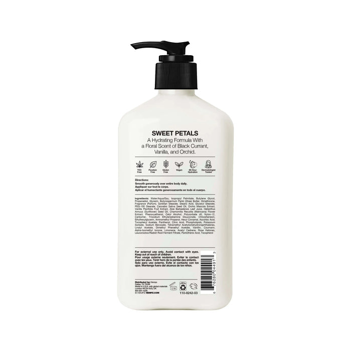 Hempz Fresh Fusions Sweet Vanilla Creme & White Orchid Herbal Body Moisturizer, Rear