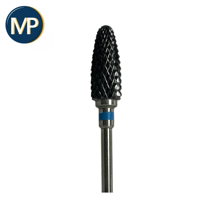 Tungsten carbide milling cutter - Cross toothed - Ovoid shape - Medium grain