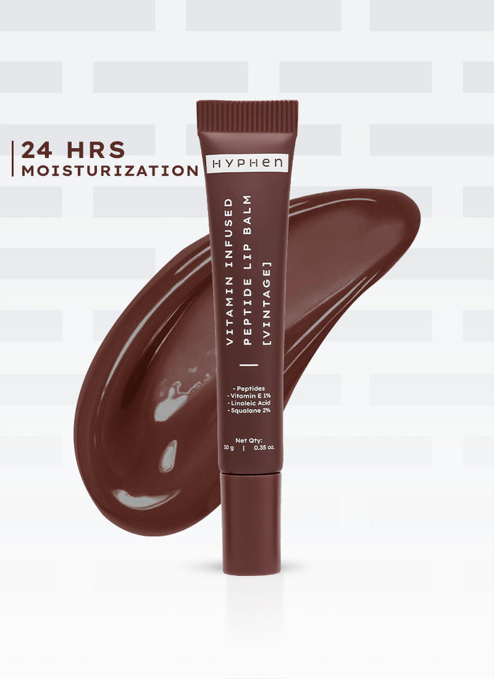 Hyphen VIP Vintage LIP Balm With 1% VIT E, 2% Squalane & Peptides - front pack shot