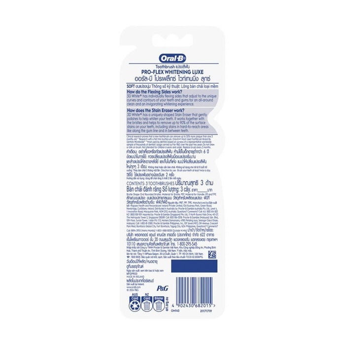 ORAL-B 3D White Luxe Toothbrush (Soft) 3s | Isetan KL Online Store