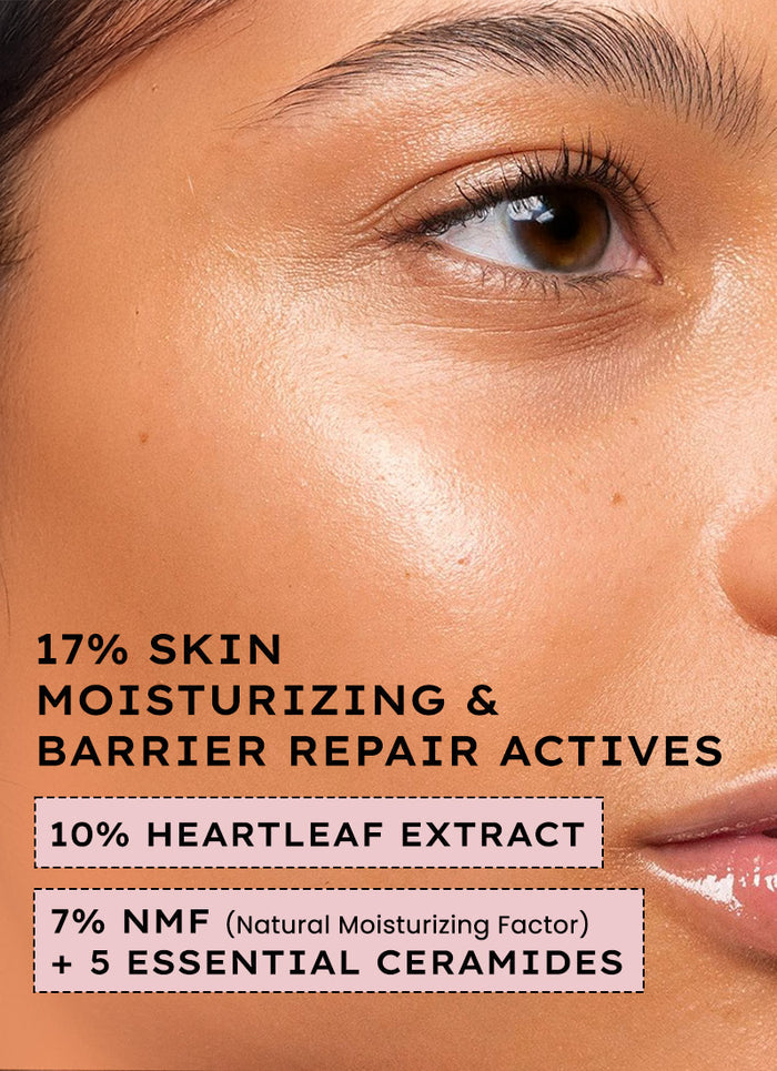 Hyphen 7% Ceramides-NMF Face Moisturizer Rich Pillow Cream - clinical results chart and benefit claims