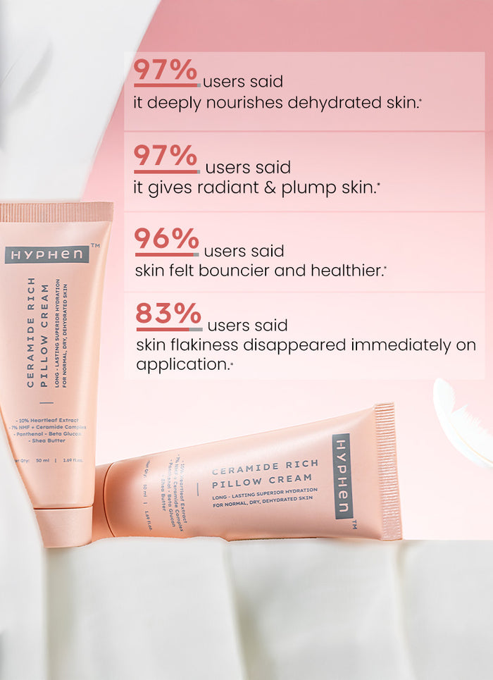 Hyphen 7% Ceramides-NMF Face Moisturizer Rich Pillow Cream - ingredient synergy and formulation chart