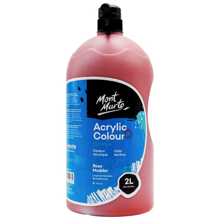 Acrylic Colour Paint Signature 2L (67.6 US fl oz) Bottle – Rose Madder