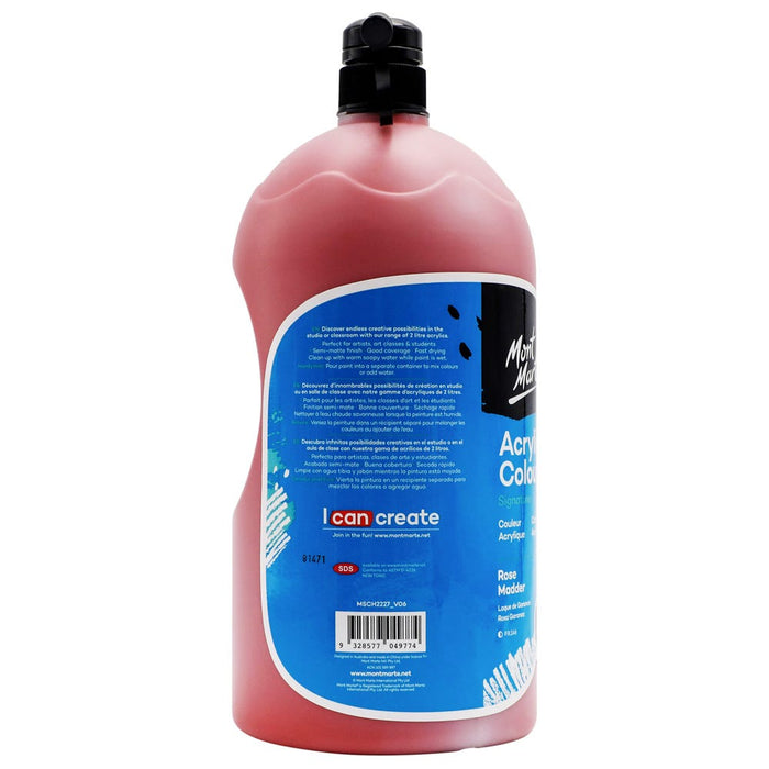 Acrylic Colour Paint Signature 2L (67.6 US fl oz) Bottle – Rose Madder