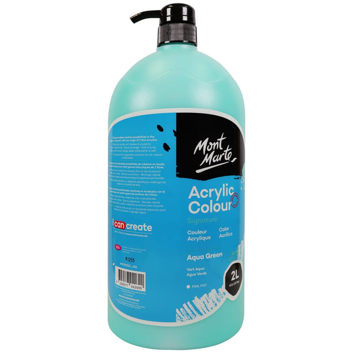 Acrylic Colour Paint Signature 2L (67.6 US fl.oz) Bottle – Aqua Green