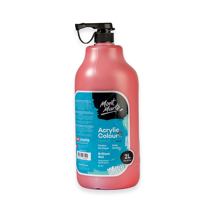 Acrylic Colour Paint Signature 2L (67.6 US fl.oz) Bottle – Brilliant Red