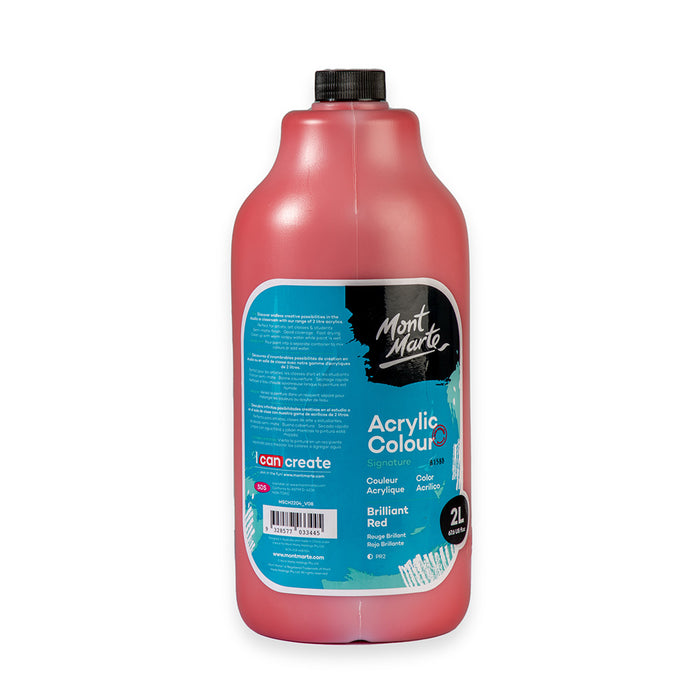 Acrylic Colour Paint Signature 2L (67.6 US fl.oz) Bottle – Brilliant Red