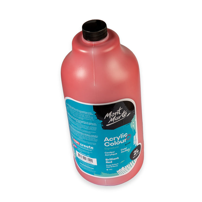 Acrylic Colour Paint Signature 2L (67.6 US fl.oz) Bottle – Brilliant Red