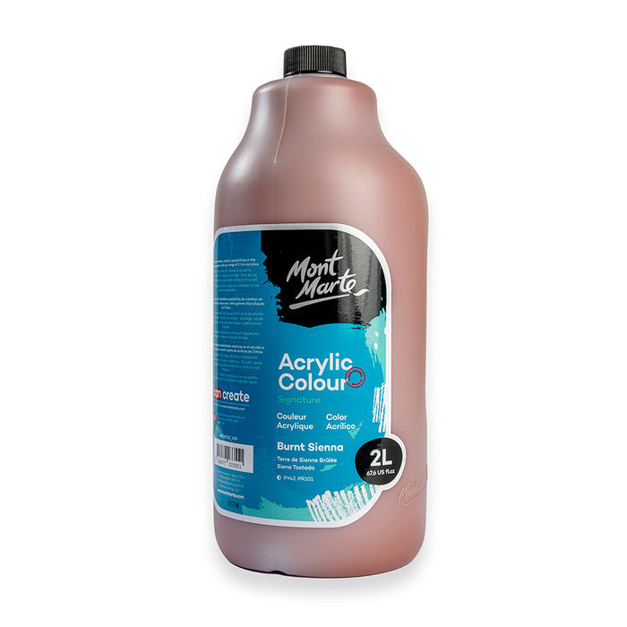 Acrylic Colour Paint Signature 2L (67.6 US fl.oz) Bottle – Burnt Sienna