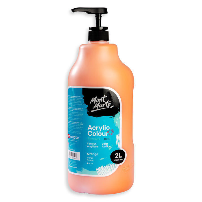Acrylic Colour Paint Signature 2L (67.6 US fl.oz) Bottle – Orange