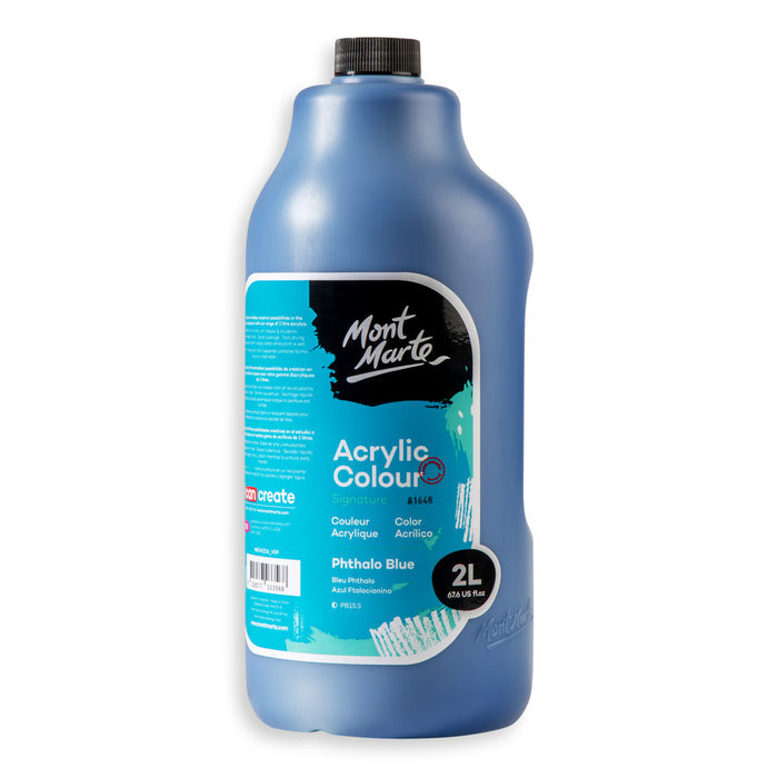 Acrylic Colour Paint Signature 2L (67.6 US fl.oz) Bottle – Phthalo Blue