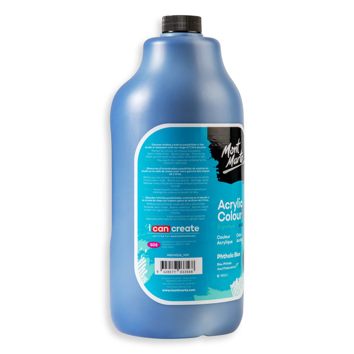 Acrylic Colour Paint Signature 2L (67.6 US fl.oz) Bottle – Phthalo Blue