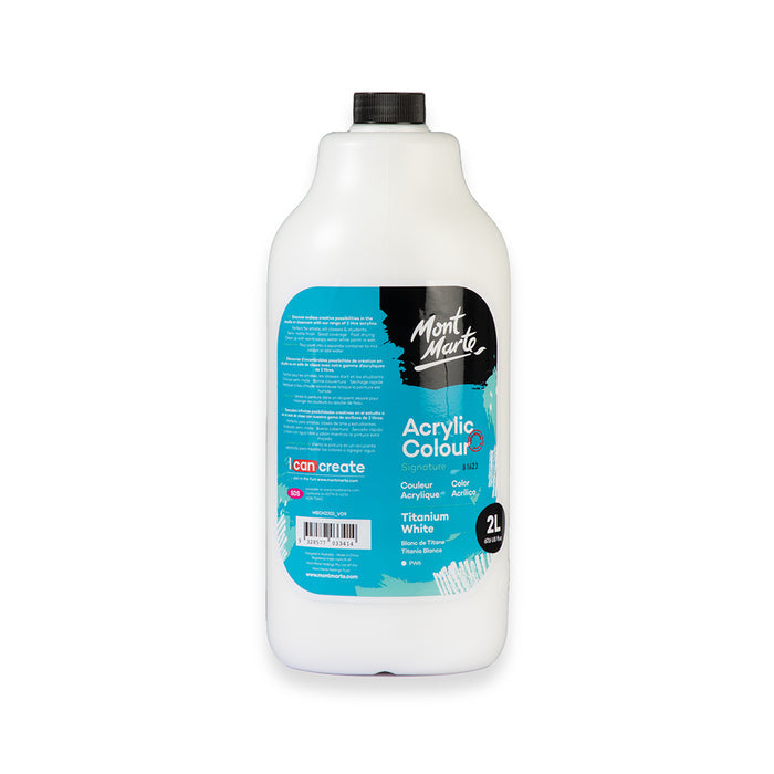 Acrylic Colour Paint Signature 2L (67.6 US fl.oz) Bottle – Titanium White