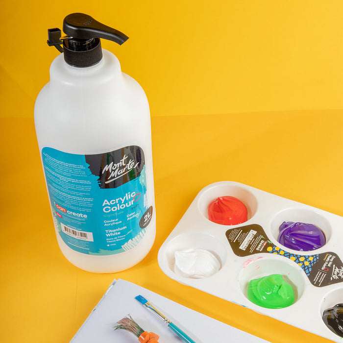 Acrylic Colour Paint Signature 2L (67.6 US fl.oz) Bottle – Titanium White