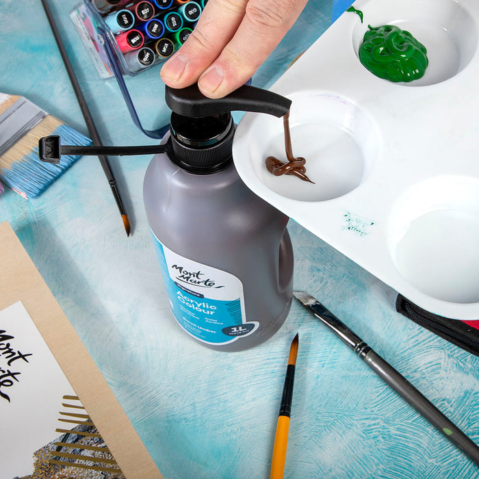 Acrylic Colour Signature 1L (33.8 US fl.oz) Bottle - Burnt Umber