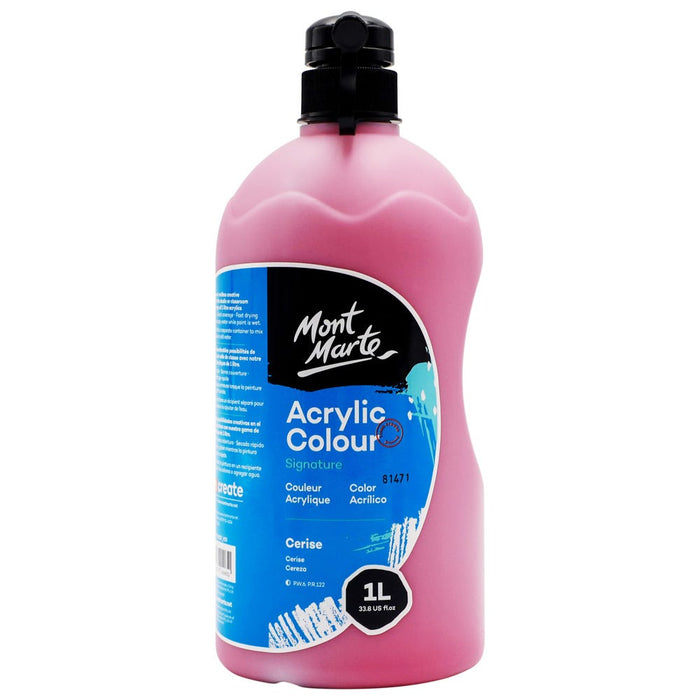 Acrylic Colour Signature 1L (33.8 US fl.oz) Bottle - Cerise