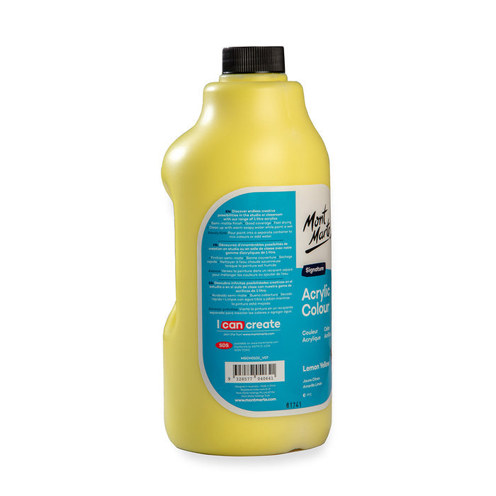 Acrylic Colour Signature 1L (33.8 US fl.oz) Bottle - Lemon Yellow