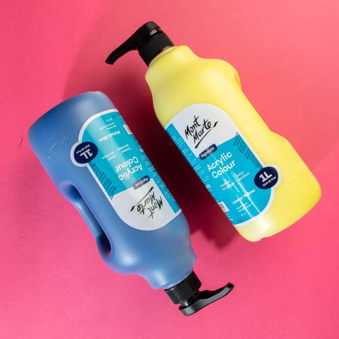 Acrylic Colour Signature 1L (33.8 US fl.oz) Bottle - Lemon Yellow